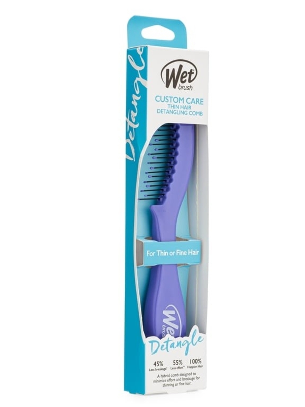 Wet Brush Custom Care Thin Hair Detangling Comb Purple